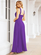 Baoleely Crisscross Halter Bridesmaid Dresses for Party Wedding Evening Prom Maxi Ball Gowns 28053