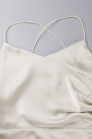 Robe de soirée sexy et simple, dos nu, col en V (4 couleurs) 