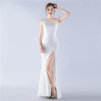 Simple Satin Evening Dress