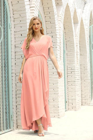 Vestido Baoleely para la madre de la novia, talla grande, escote en V, largo hasta el suelo, formal, para invitada de boda 28020