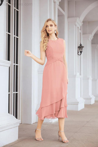 Vestido de fiesta formal de dos piezas corte A para la madre de la novia Sunderly SY28072