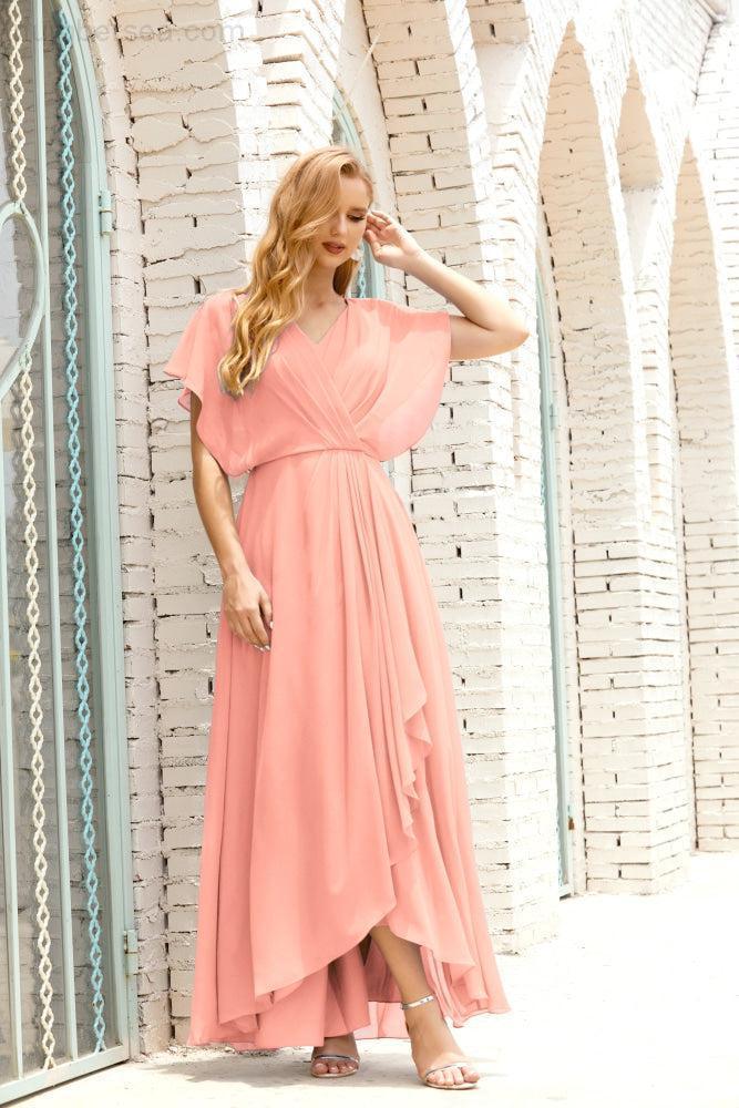 Vestido Baoleely para la madre de la novia, talla grande, escote en V, largo hasta el suelo, formal, para invitada de boda 28020