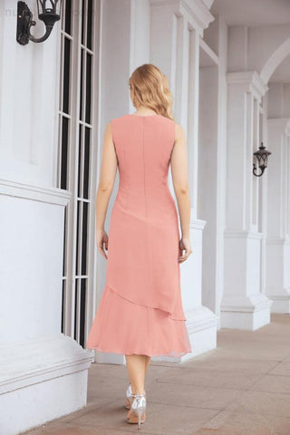 Vestido de fiesta formal de dos piezas corte A para la madre de la novia Sunderly SY28072