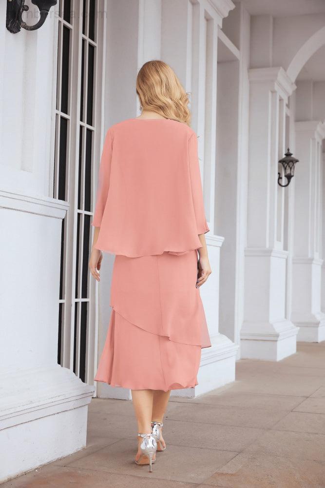 Robe de soirée deux pièces Sunnderly, coupe trapèze, pour la mère de la mariée, référence SY28072