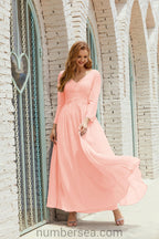 Baoleely Bridesmaid Dress Chiffon Formal Party Dress Evening Dress 28016