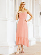 Baoleely Blackless Strap Bridesmaid Dress Ankle Length 28028