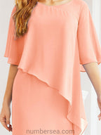 Vestido largo de fiesta formal Sunderly para la madre de la novia con capa de volantes SY28026