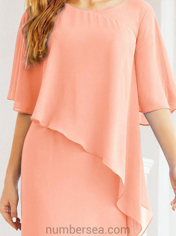 Vestido largo de fiesta formal Sunderly para la madre de la novia con capa de volantes SY28026