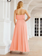 Baoleely  Halter Long Bridesmaid Dresses Formal A line Juniors Dress 28029