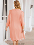 Vestidos de la madre de la novia de Sunderly, vestido de graduación, vestido plisado informal SY28065