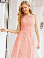 Baoleely Keyhole Bridesmaid Dresses Sleeveless Formal Evening Party Prom Gowns 28043