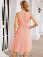 Vestidos de la madre de la novia de Sunderly, vestido de graduación, vestido plisado informal SY28065