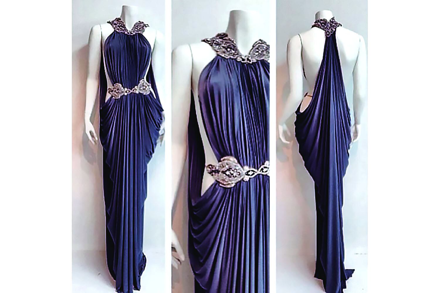 Vestido de graduación único, vestido de graduación sin espalda, vestido de graduación con cuentas, vestido de graduación de moda, vestido de fiesta sexy, vestido de noche de nuevo estilo S22777