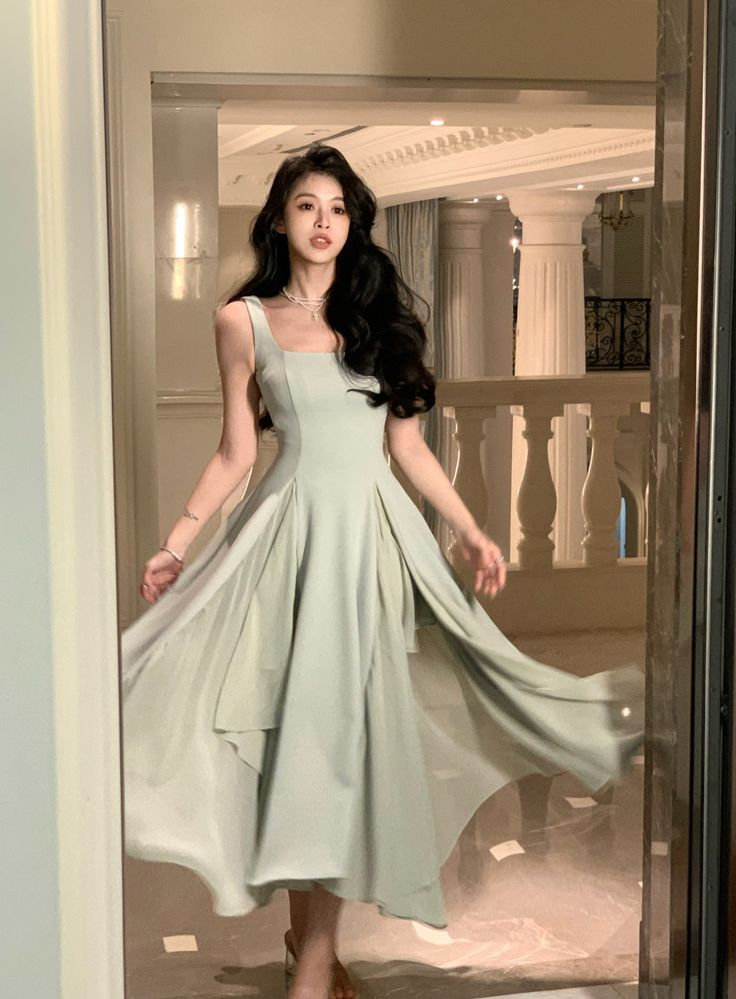 Robe midi élégante à volants, nouvelle robe de soirée d'été, vêtements de mode pour femmes, robe d'été Y4709