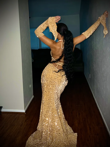 Charming Red Sequin Sheath Prom Dress Red Evening Dress Y4701