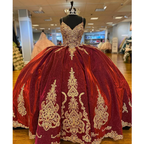 Vestido de quinceañera con cuentas, apliques de lentejuelas, vestido de princesa de baile con capa Y1516