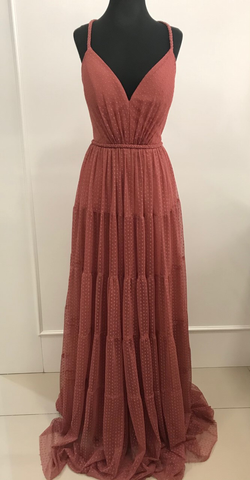 Robe de bal longue trapèze à col en V, robe de soirée charmante Y1351