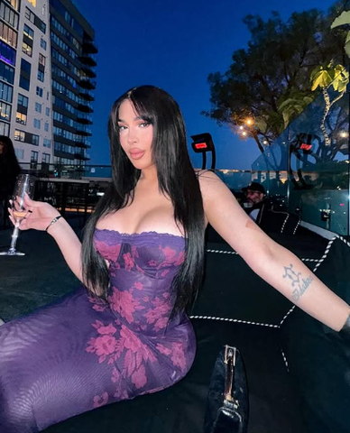 Purple Strapless Lace Chiffon Print Floral Sheath Prom Dress Evening Dress Y8244