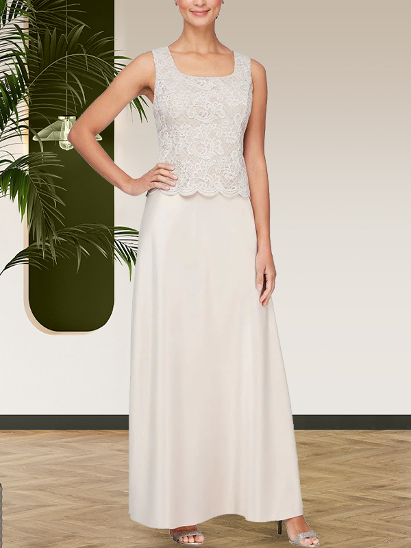 Robe jupe-veste en dentelle pailletée et satin avec veste ouverte