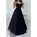 Robe de soirée trapèze sans manches 