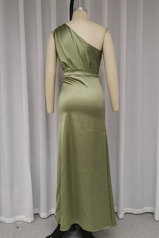 Robes de soirée sexy fendues à épaules dénudées et froncées