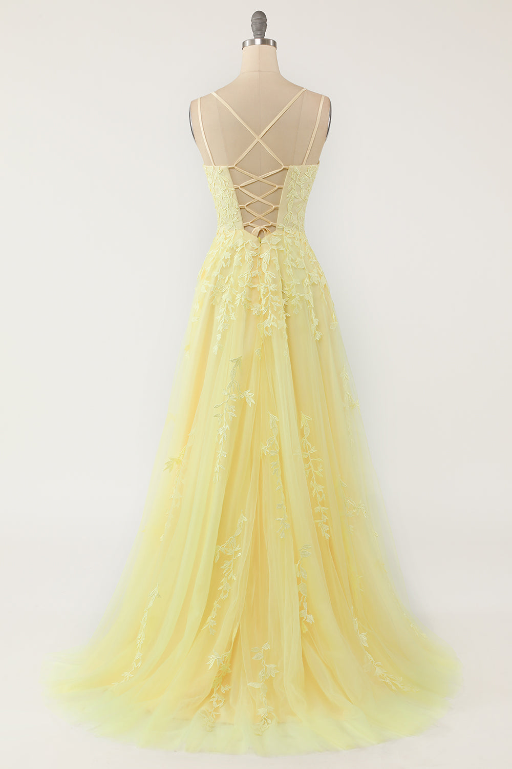 Robe de bal élégante lavande coupe trapèze
