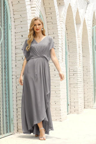 Vestido Baoleely para la madre de la novia, talla grande, escote en V, largo hasta el suelo, formal, para invitada de boda 28020