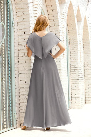 Vestido Baoleely para la madre de la novia, talla grande, escote en V, largo hasta el suelo, formal, para invitada de boda 28020