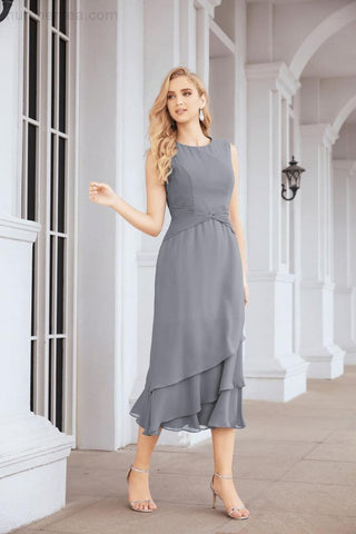 Vestido de fiesta formal de dos piezas corte A para la madre de la novia Sunderly SY28072