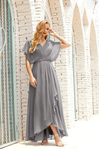 Vestido Baoleely para la madre de la novia, talla grande, escote en V, largo hasta el suelo, formal, para invitada de boda 28020