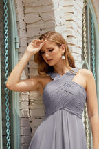 Vestidos de dama de honor con cuello halter, vestido formal de cóctel o de fiesta 28015 