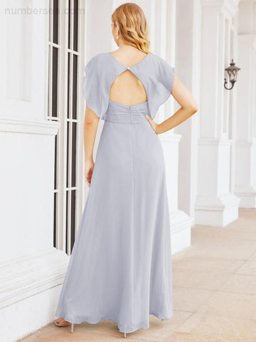 Robe de demoiselle d'honneur Sunnderly, robe de bal formelle à cape, robe dos nu pour la mère de la mariée SY28058 