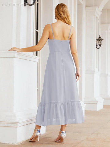 Baoleely Blackless Strap Bridesmaid Dress Ankle Length 28028