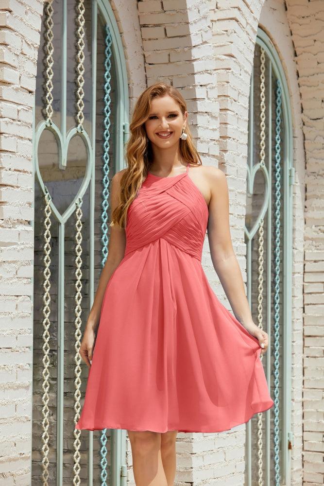 Vestidos de fiesta sin mangas, vestido formal de cóctel para graduación 28014 