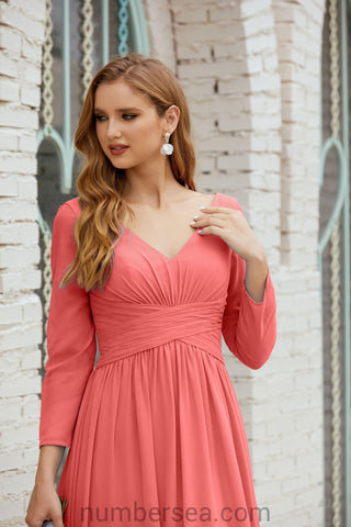 Baoleely Bridesmaid Dress Chiffon Formal Party Dress Evening Dress 28016