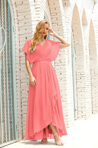 Vestido Baoleely para la madre de la novia, talla grande, escote en V, largo hasta el suelo, formal, para invitada de boda 28020