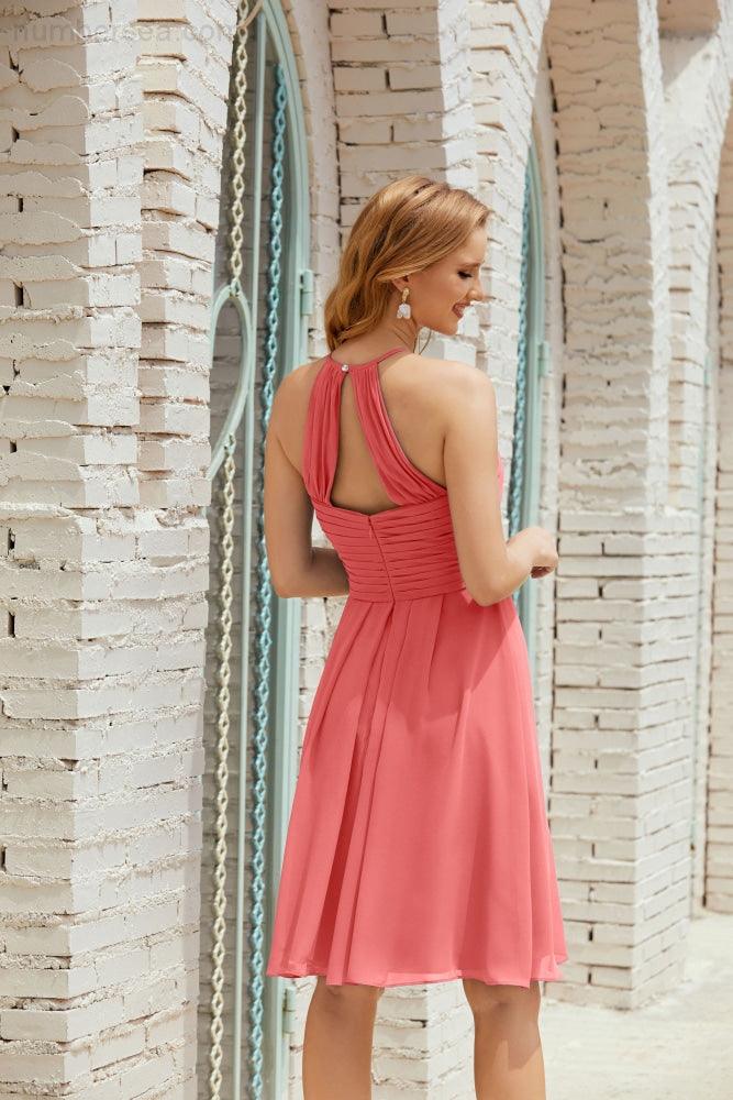 Vestidos de fiesta sin mangas, vestido formal de cóctel para graduación 28014 