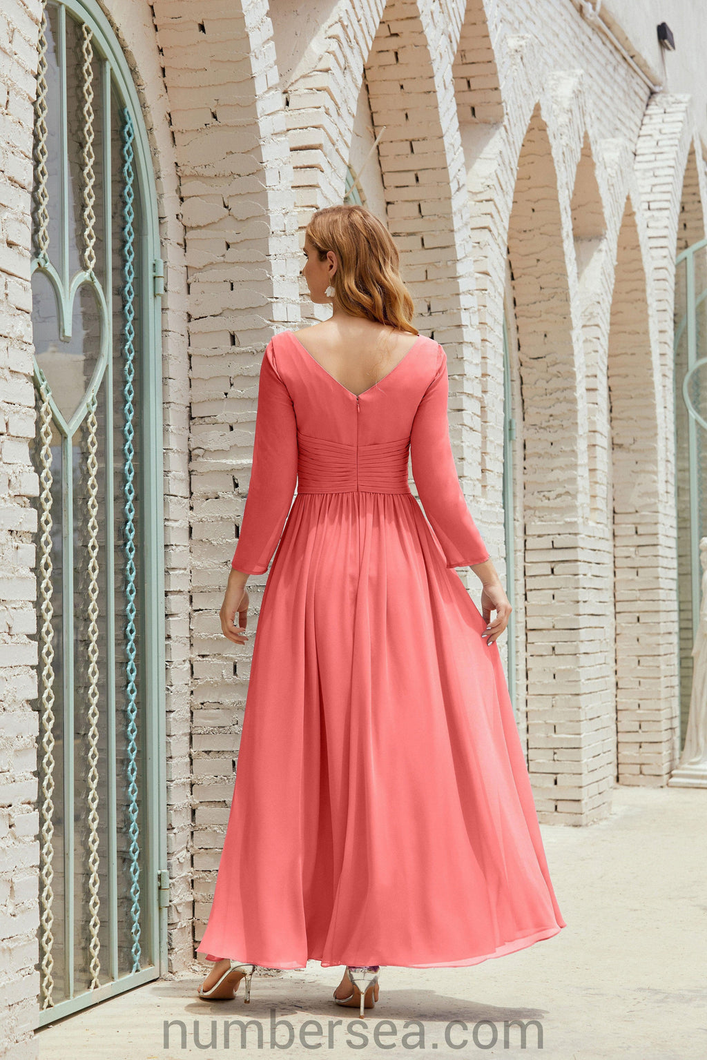 Baoleely Bridesmaid Dress Chiffon Formal Party Dress Evening Dress 28016