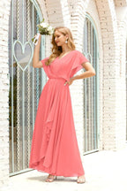 Vestido Baoleely para la madre de la novia, talla grande, escote en V, largo hasta el suelo, formal, para invitada de boda 28020