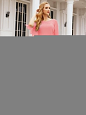 Vestido largo de fiesta formal Sunderly para la madre de la novia con capa de volantes SY28026