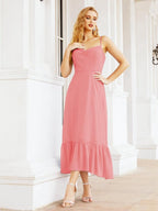 Baoleely Blackless Strap Bridesmaid Dress Ankle Length 28028