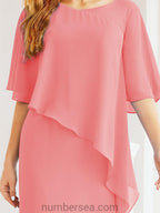 Vestido largo de fiesta formal Sunderly para la madre de la novia con capa de volantes SY28026