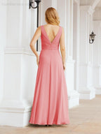 Baoleely Bridesmaid Dresses for Wedding Ruffles Long Formal Prom Gowns 28039