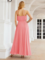 Baoleely  Halter Long Bridesmaid Dresses Formal A line Juniors Dress 28029