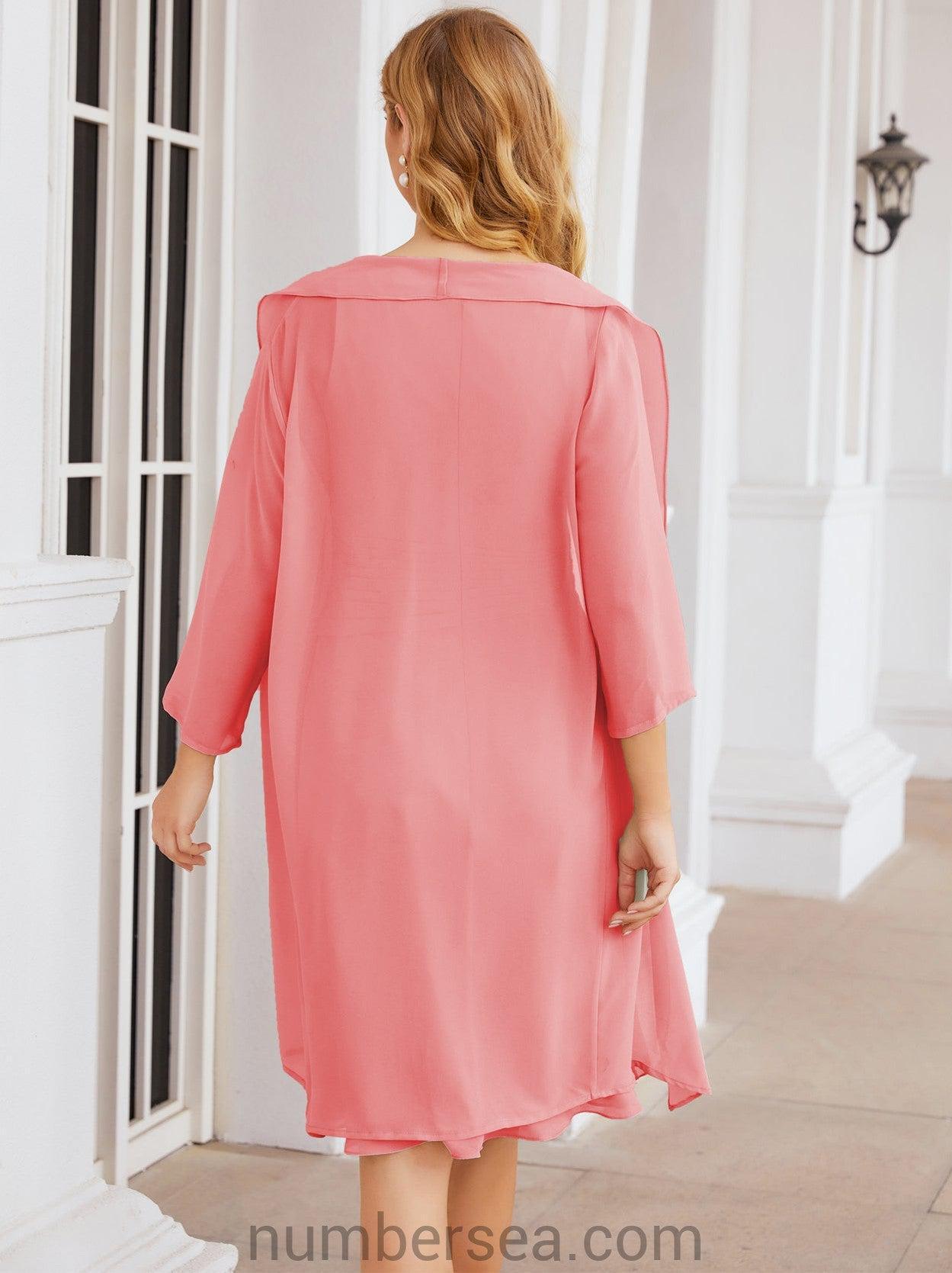 Vestidos de la madre de la novia de Sunderly, vestido de graduación, vestido plisado informal SY28065