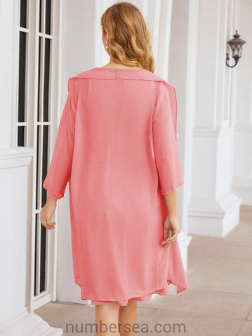 Vestidos de la madre de la novia de Sunderly, vestido de graduación, vestido plisado informal SY28065