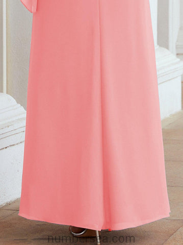 Vestido largo de fiesta formal Sunderly para la madre de la novia con capa de volantes SY28026