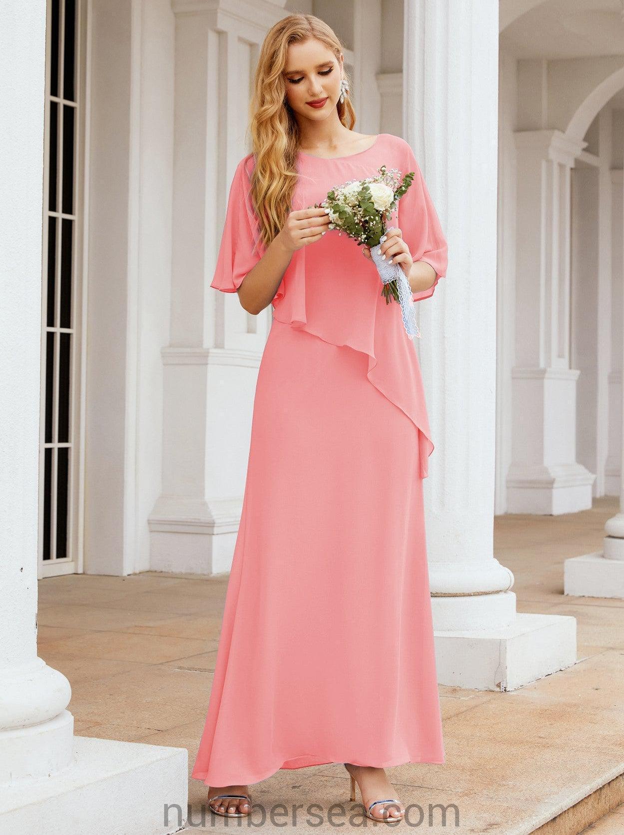 Vestido largo de fiesta formal Sunderly para la madre de la novia con capa de volantes SY28026