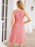 Vestidos de la madre de la novia de Sunderly, vestido de graduación, vestido plisado informal SY28065