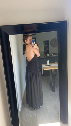 Sexy Halter Backless Brown A Line Slit Prom Dress Deep V Evening Dress Y8481